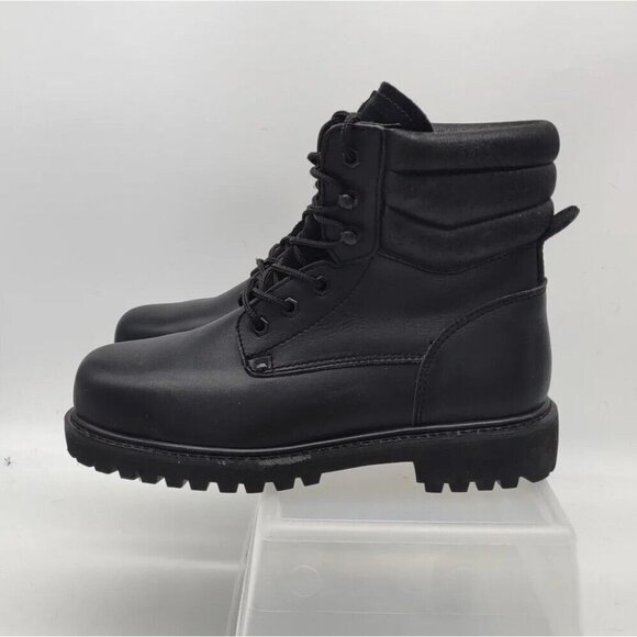 Sears Vintage Steel Toe Oil Resistant Work Boots Black Leather Lace Up Men 8.5 M main image 12